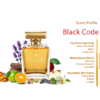 Wildcrust Black Code perfume for men warm spicy woody fragrance long lasting evening scent bottle
