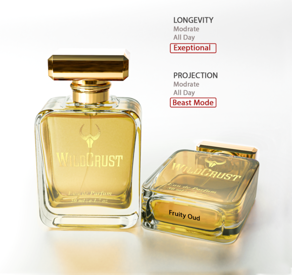 Wildcrust Fruity Oud perfume for men sweet fruity oud fragrance long lasting bold luxury scent bottle