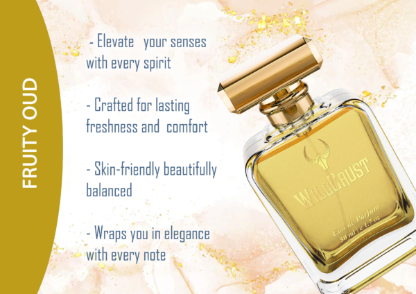 Wildcrust Fruity Oud perfume for men sweet fruity oud fragrance long lasting bold luxury scent bottle