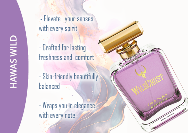 Wildcrust Hawas Wild perfume for men fresh aquatic sweet fragrance long lasting bold masculine scent bottle