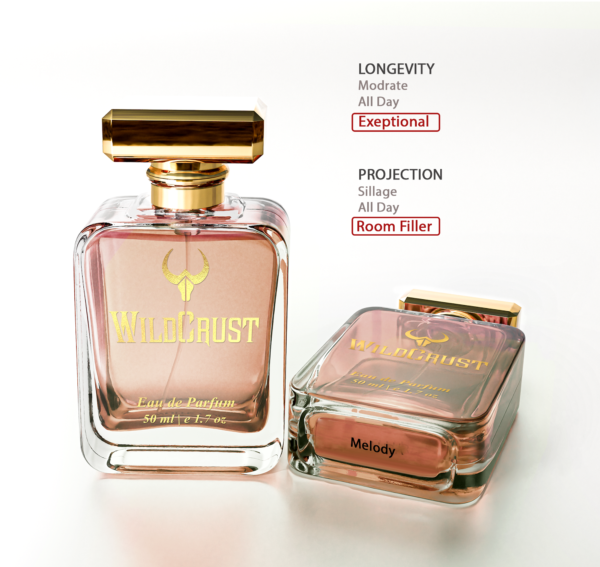 Wildcrust Melody perfume for women soft floral sweet fragrance long lasting elegant feminine scent bottle