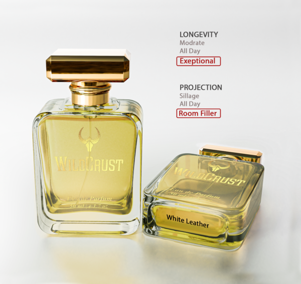 Wildcrust White Leather perfume for men smooth leather woody fragrance long lasting premium scent bottle