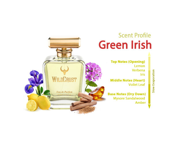 Wildcrust Green Irish Tweed Eau de Parfum – Fresh woody long lasting inspired perfume for men 50ml
