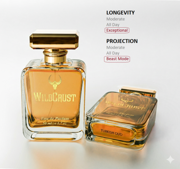 Wildcrust Turkish Oud perfume for men and women rich cherry oud fragrance sweet woody long lasting luxury scent bottle