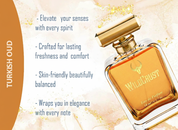Wildcrust Turkish Oud perfume for men and women rich cherry oud fragrance sweet woody long lasting luxury scent bottle